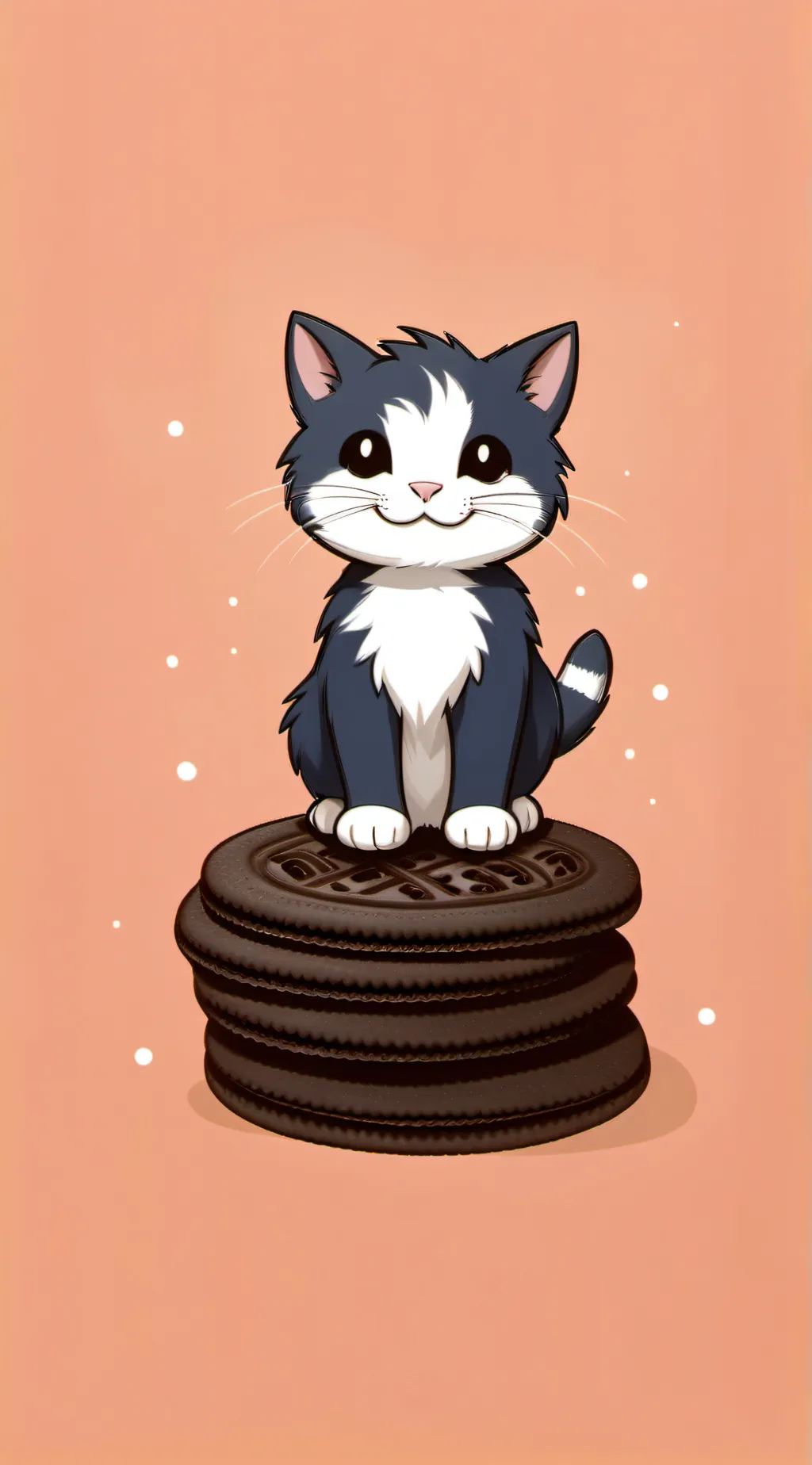 ai character: Miss circles, cat background