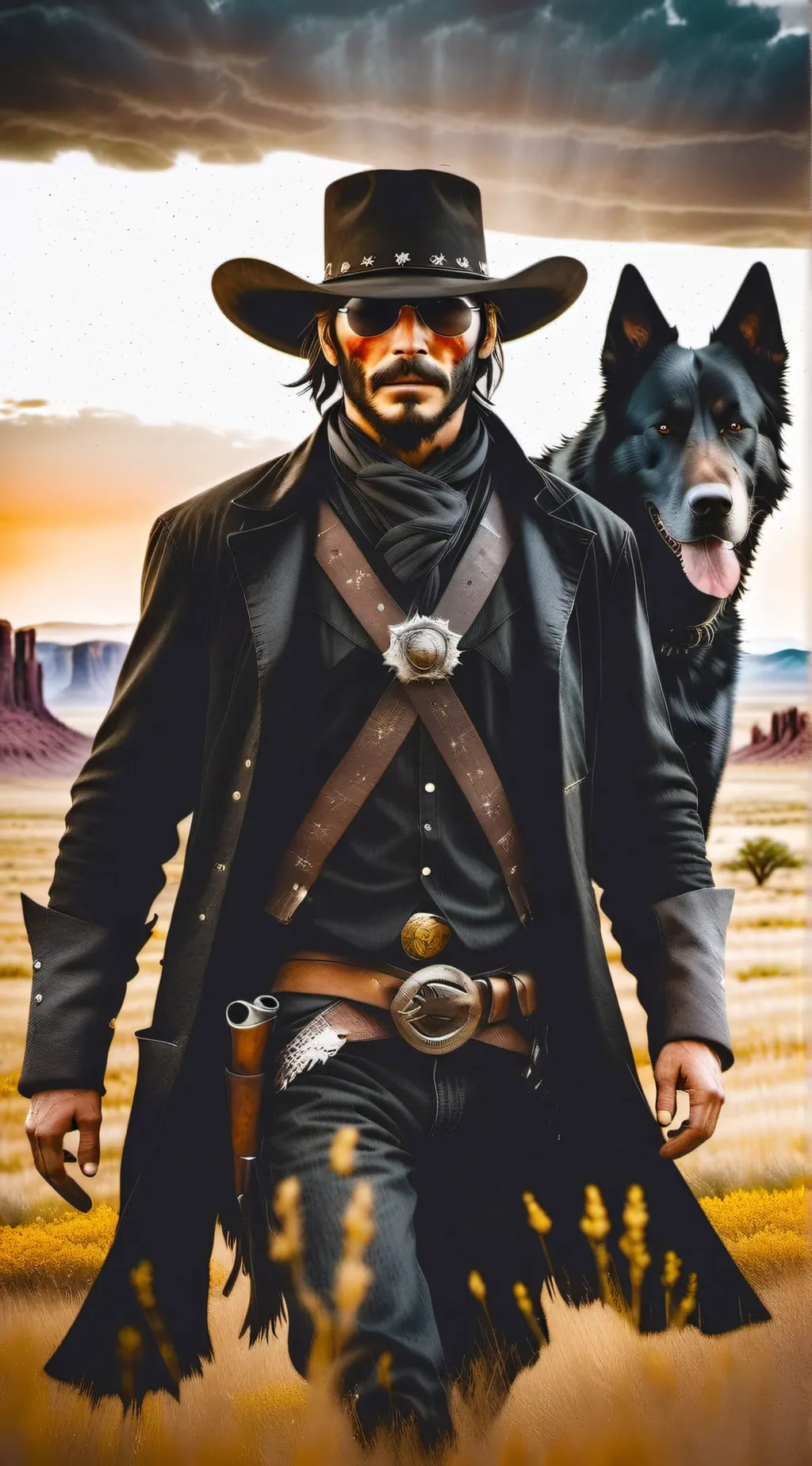 ai character: Cowboy Sam background