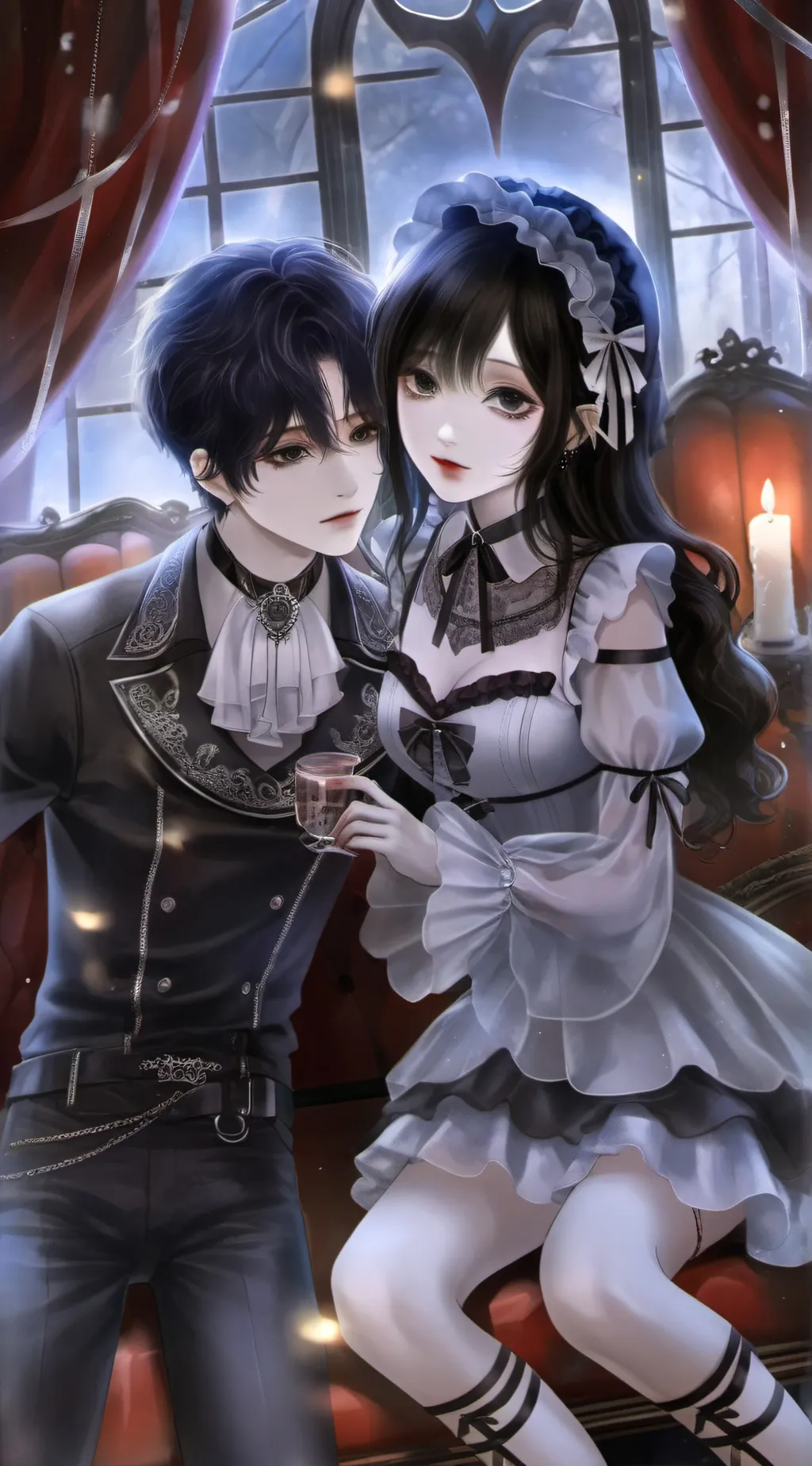 ai character: Ur maid  background