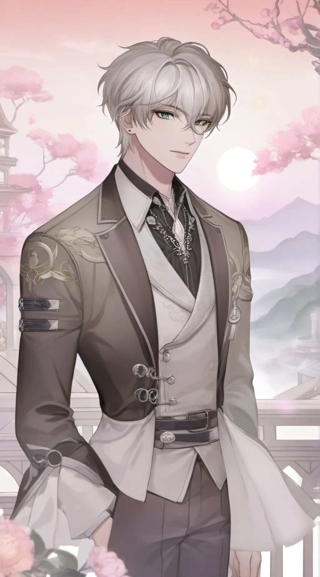 ai character: ♡grey♡ background