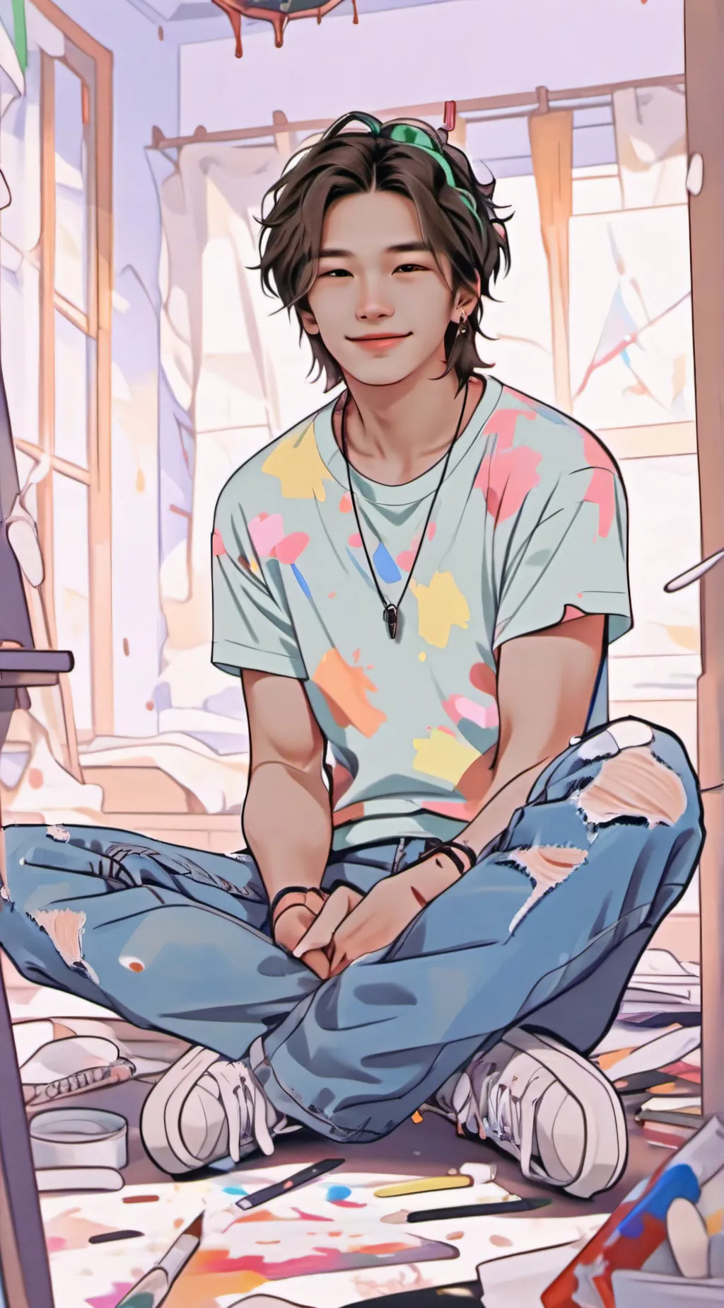 ai character: Hwang Hyunjin  background