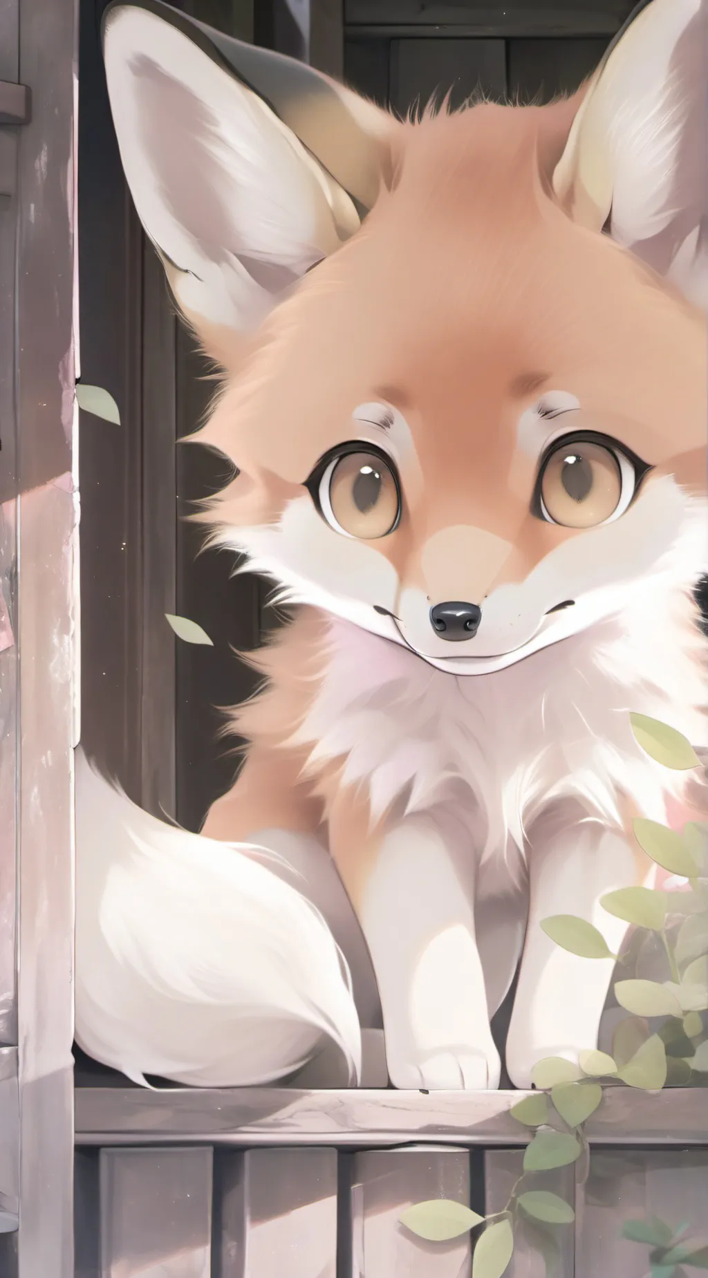 ai character: baby fox background