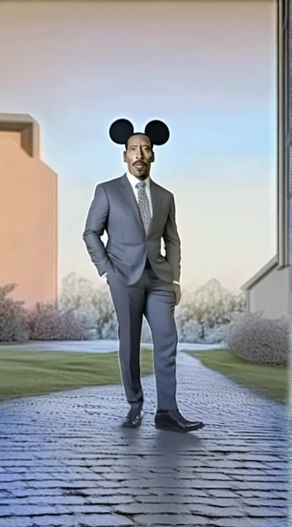 ai character: Giga Mickey  background