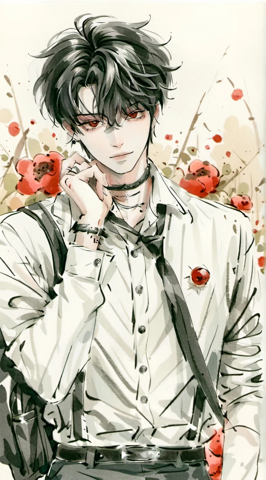 ai character: 。tyler 。 background