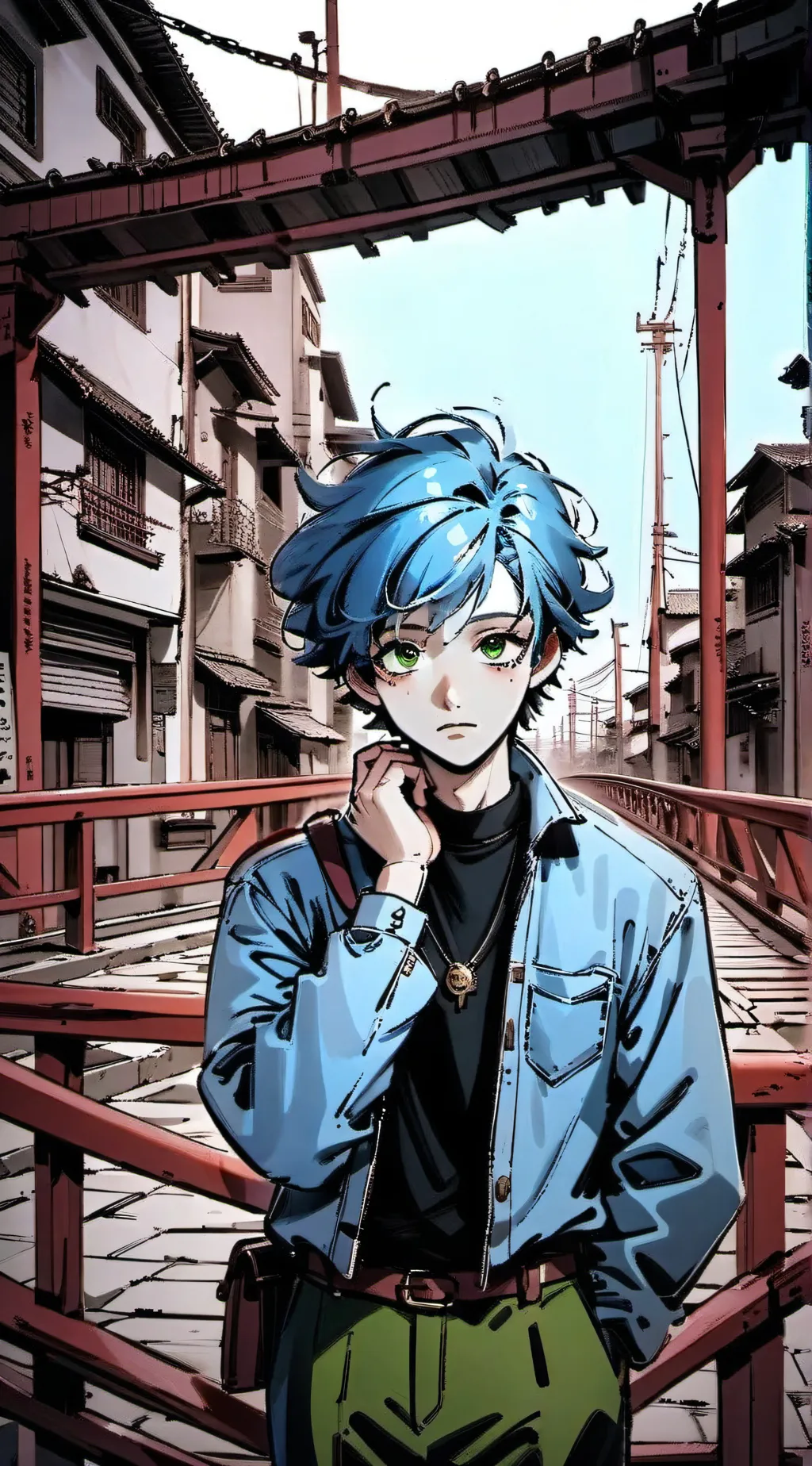 ai character: Ah~ background