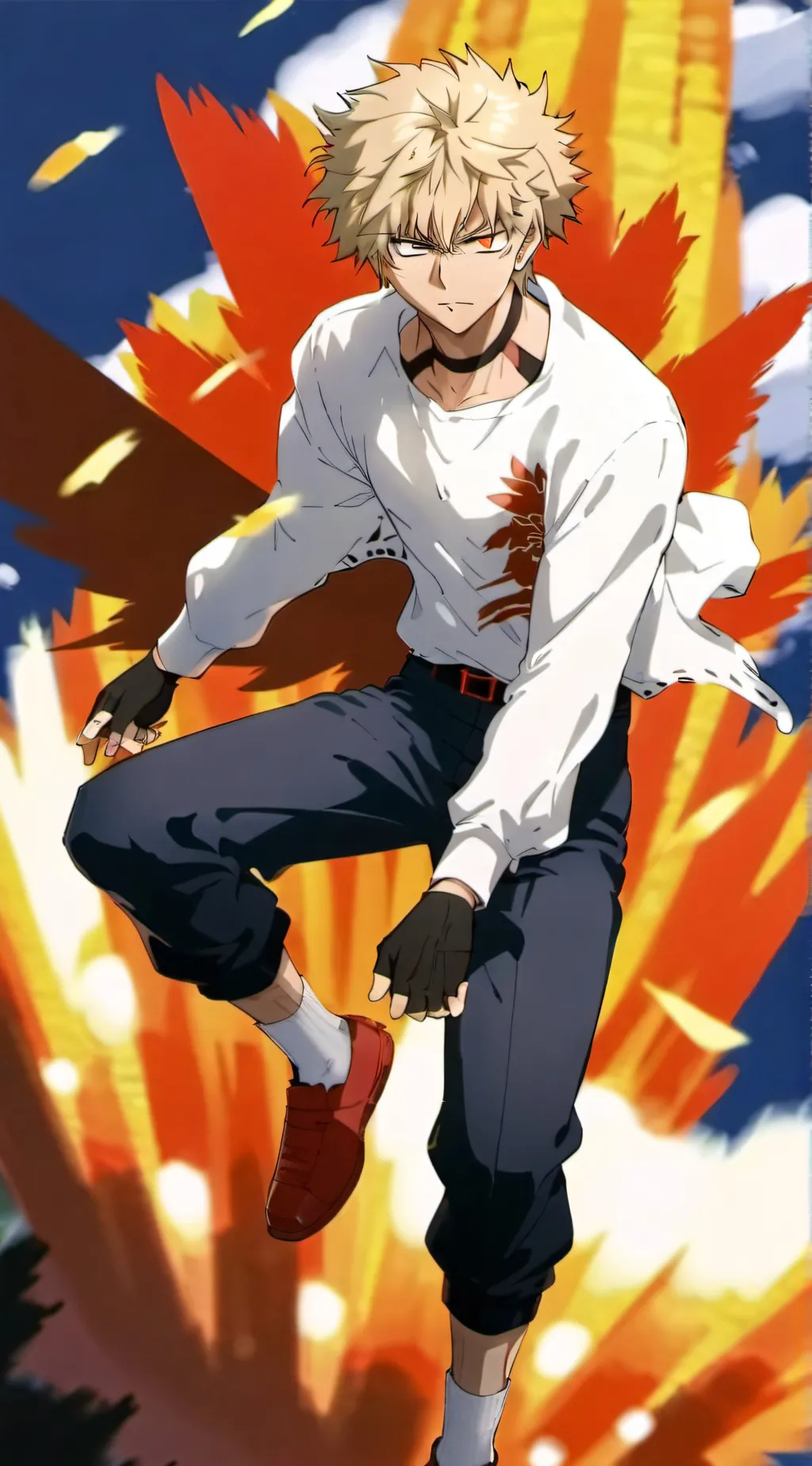 ai character: katsuki bakugo background