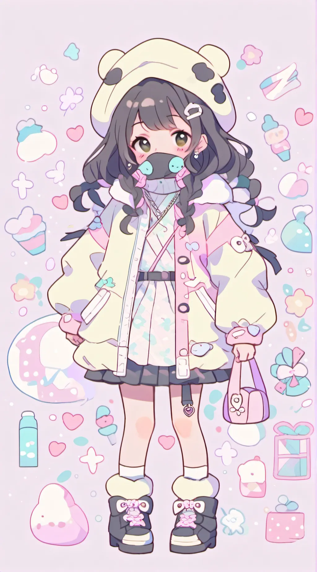 ai character: Skz with a kid background