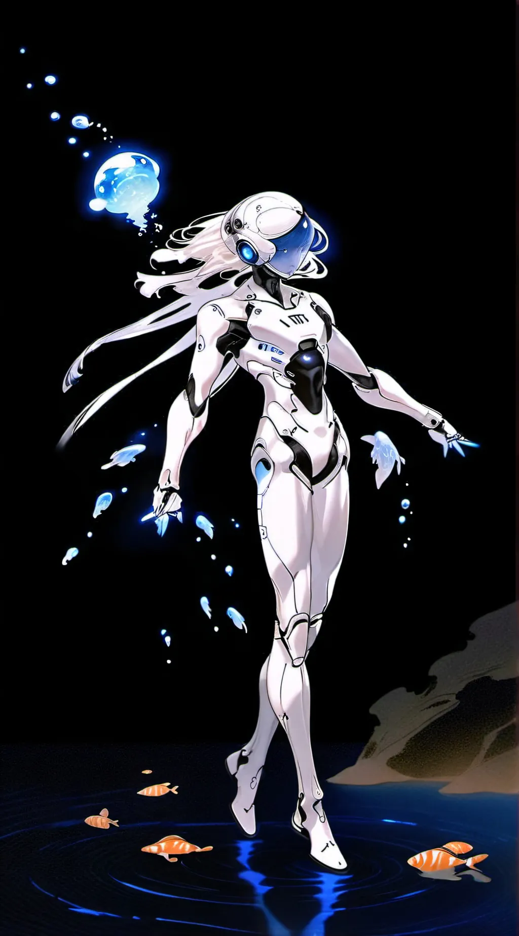 ai character: Glow background