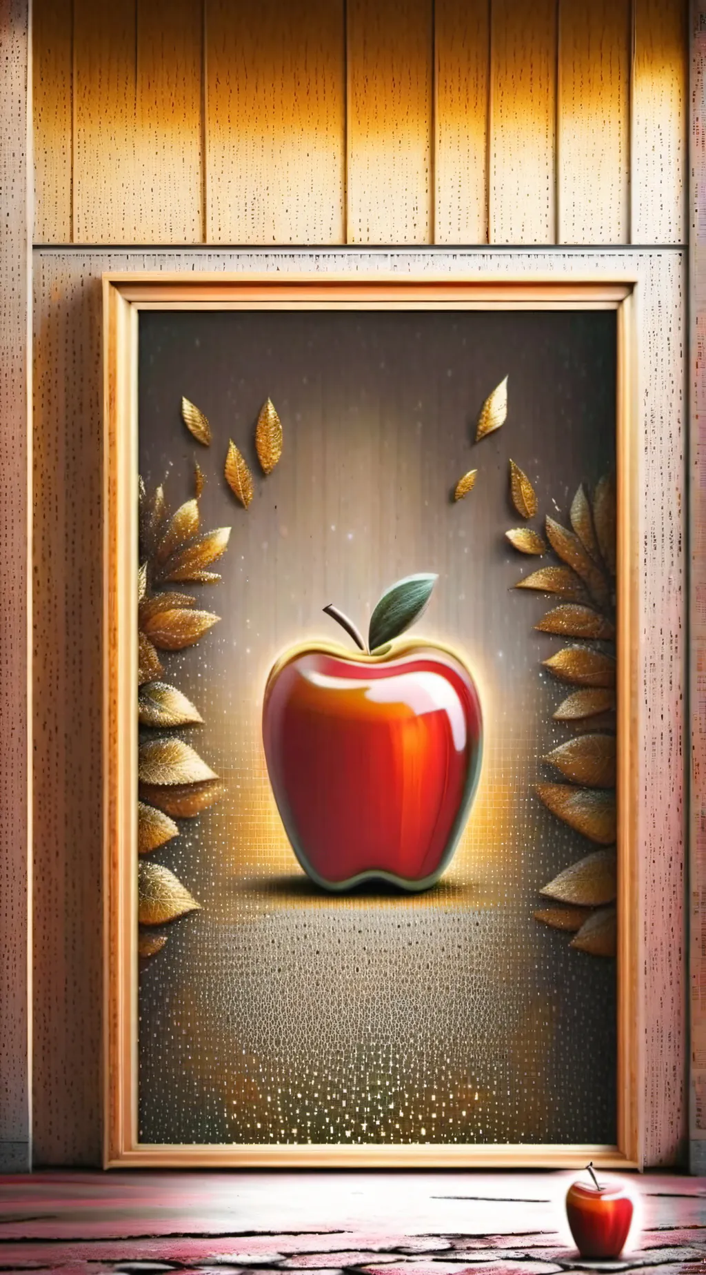 ai character: unsure apple background