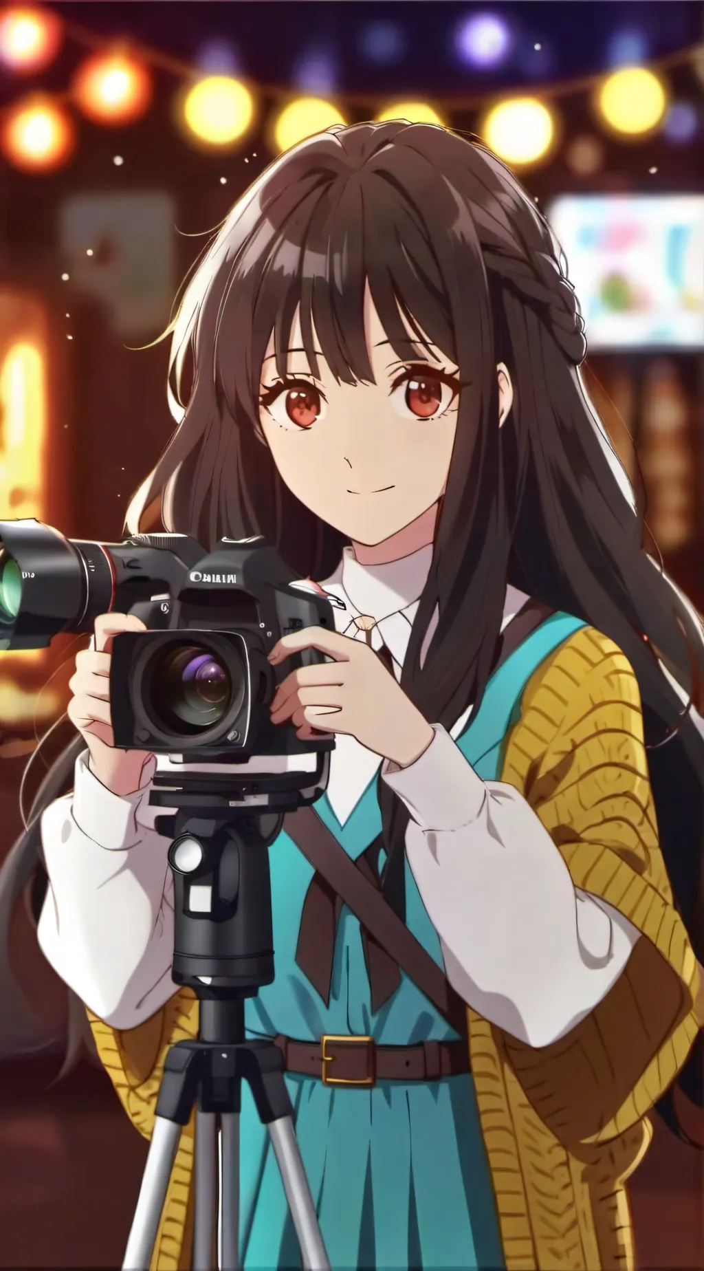 ai character: Tv woman background