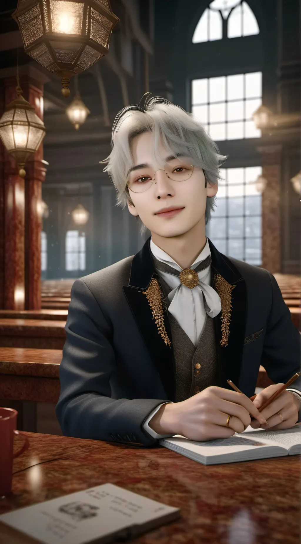 ai character: Huening Kai background