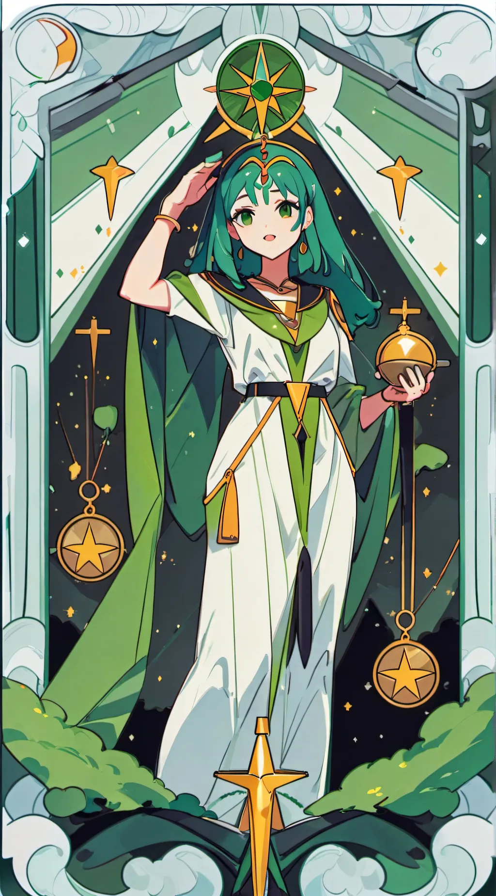 ai character: lady palutena  background