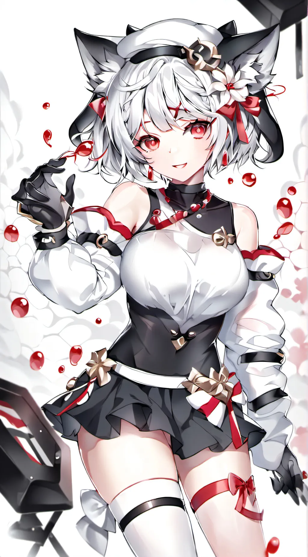 ai character: girl cat background