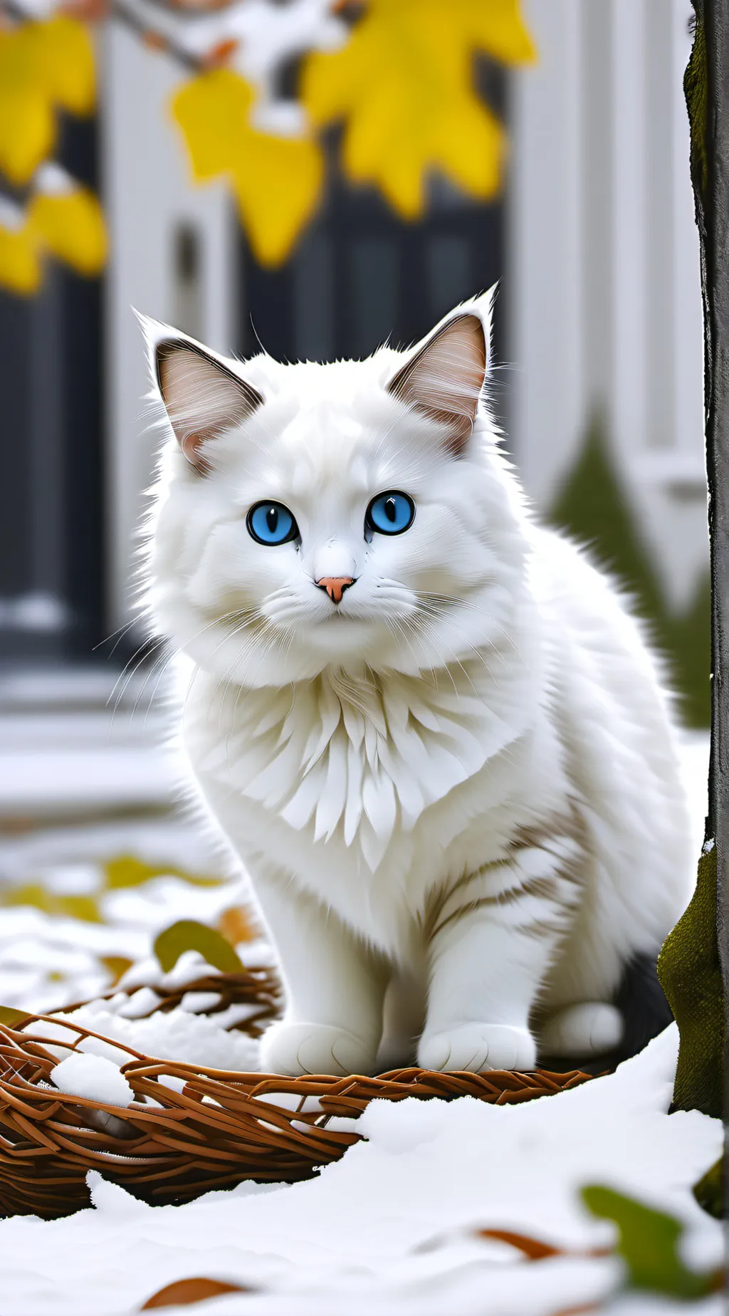 ai character: Snowflake background