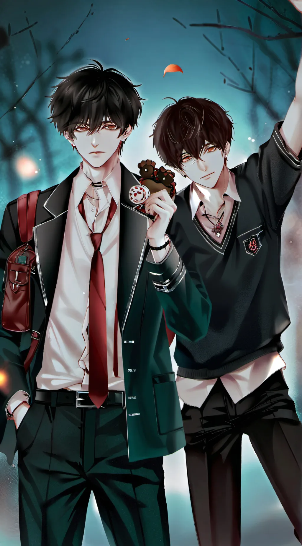 ai character: Stephen and Kevin  background