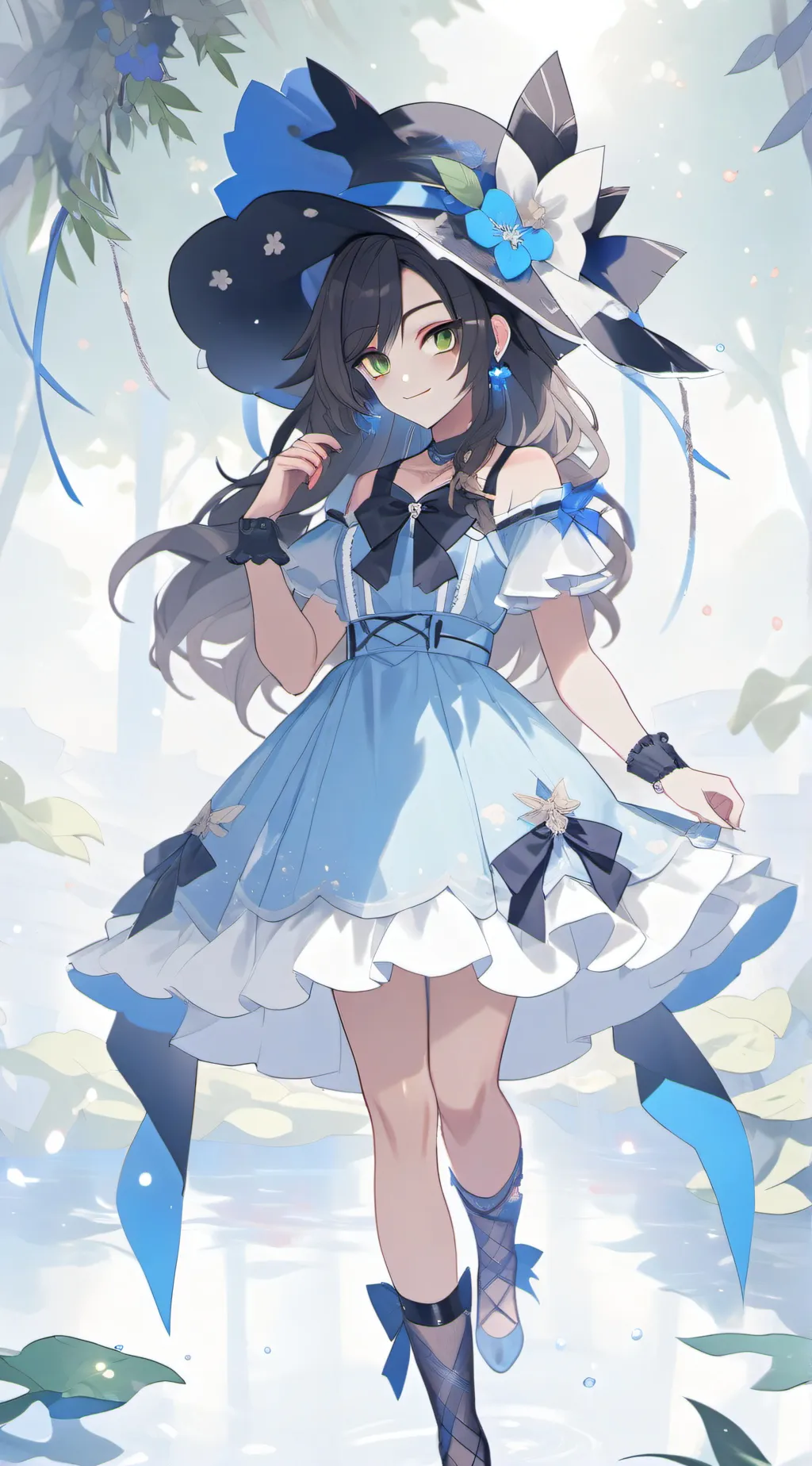 ai character: tv woman background