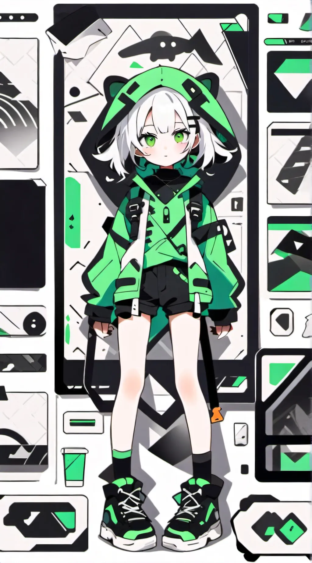 ai character: green screen kid💀 background
