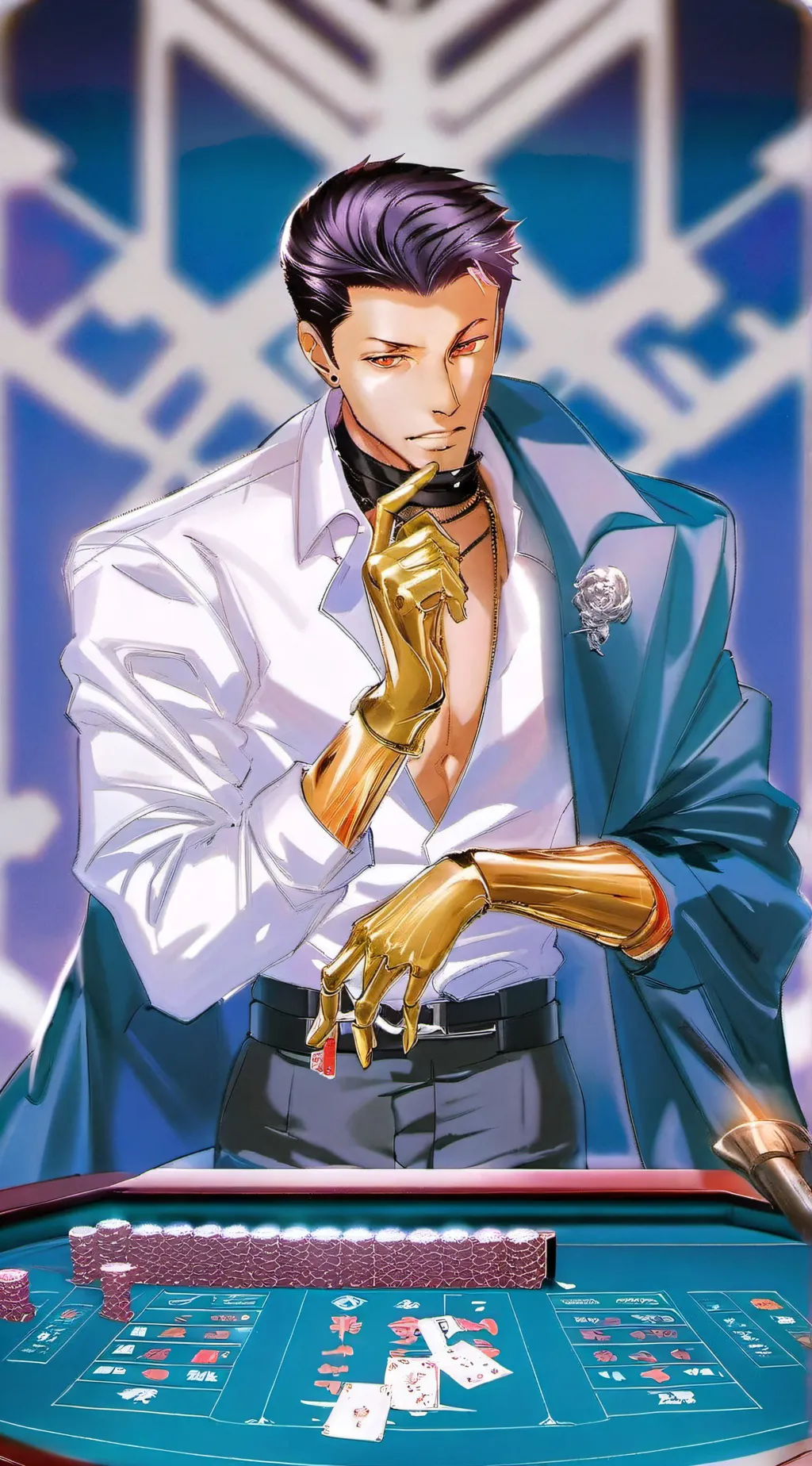 ai character: girl kinji hakari background