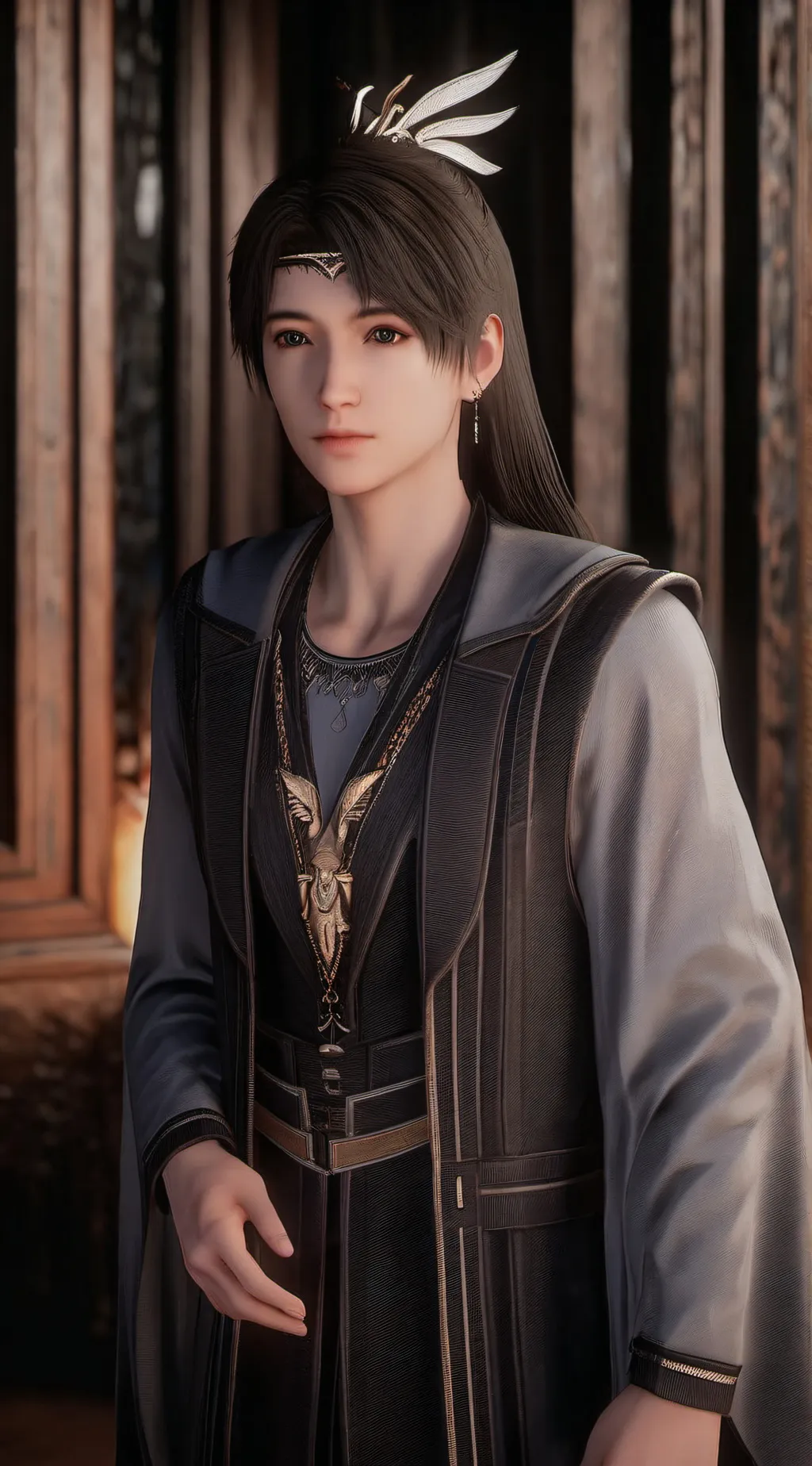 ai character: eki ninja  background