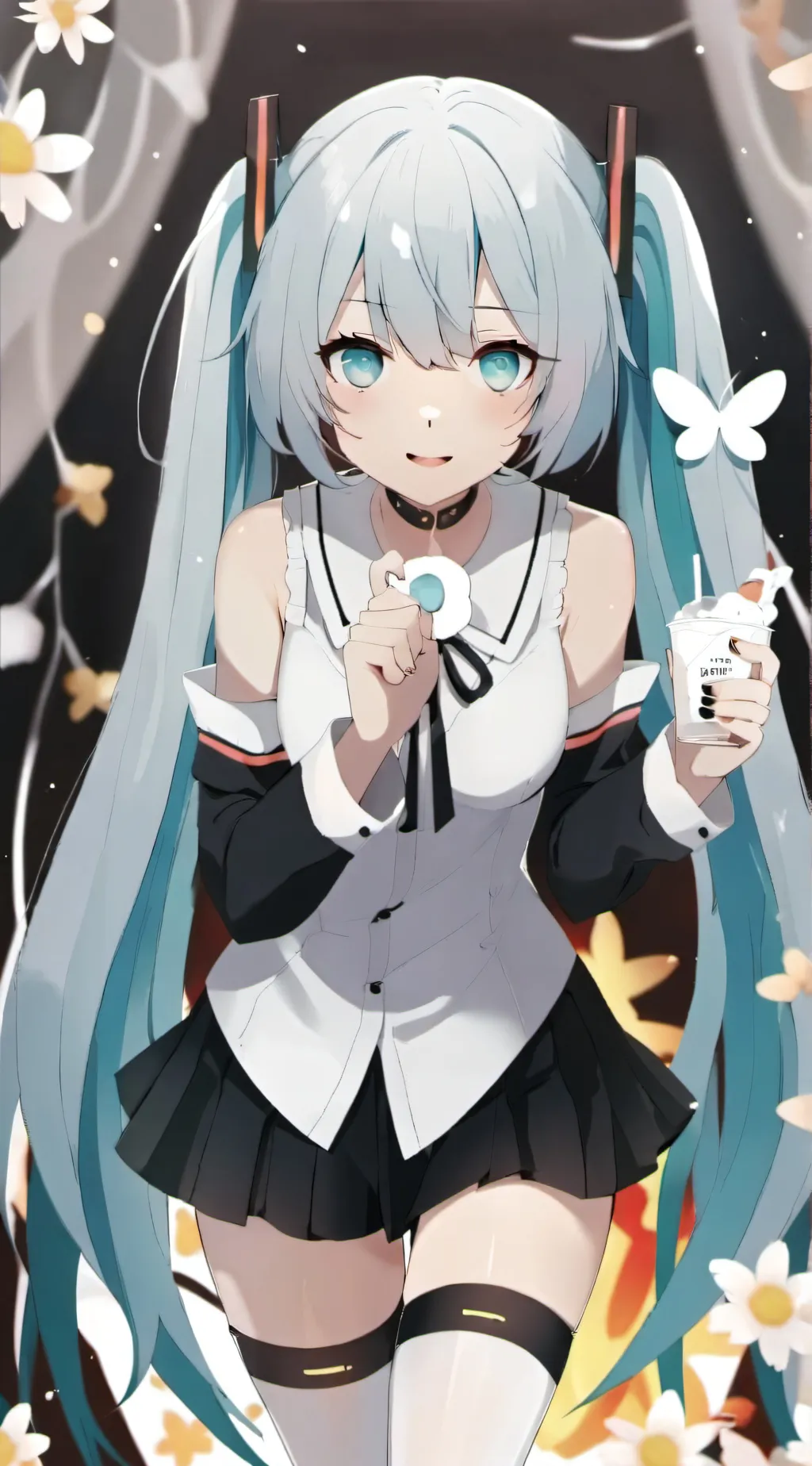ai character: Miku ✦ background