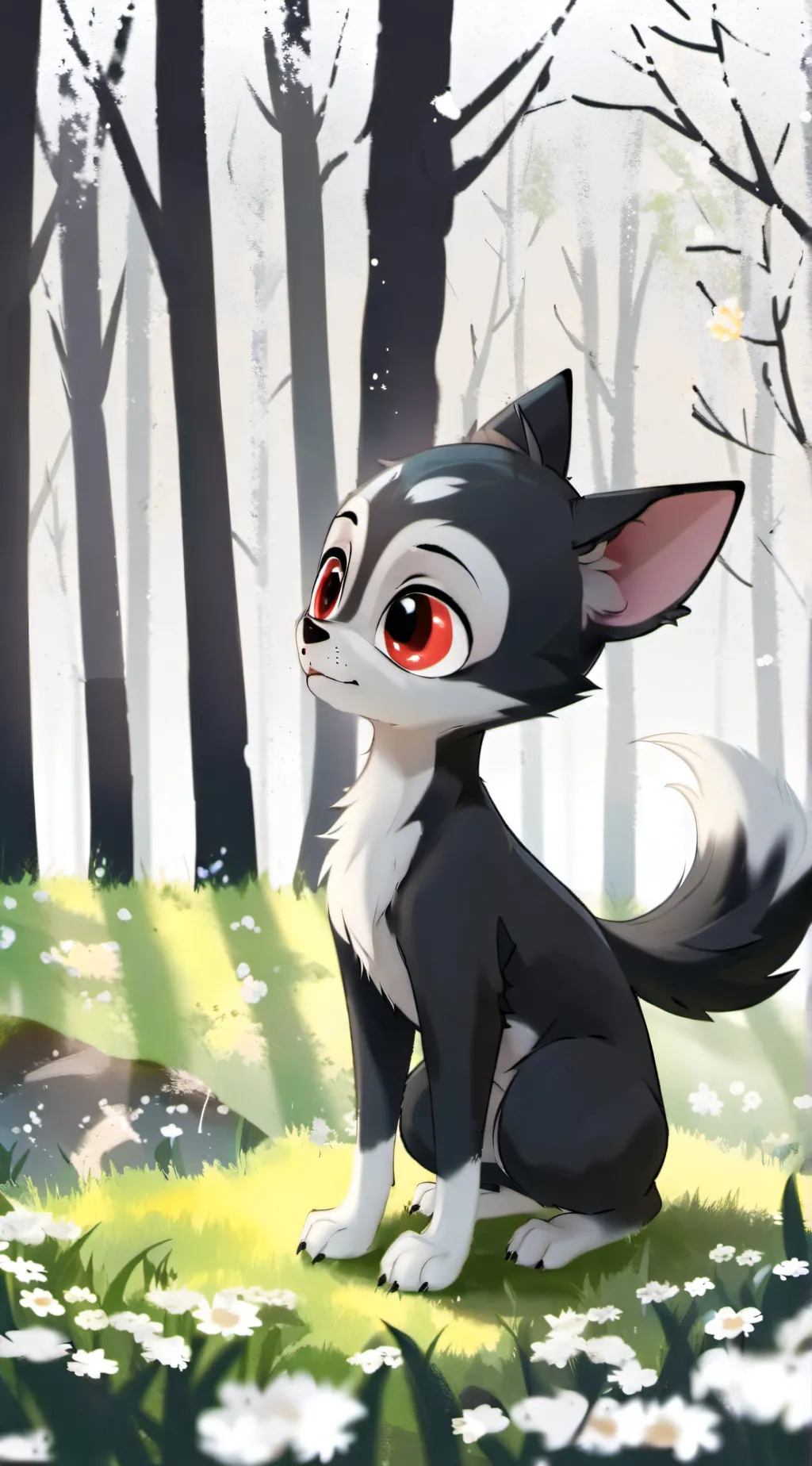 ai character: skunk dog background