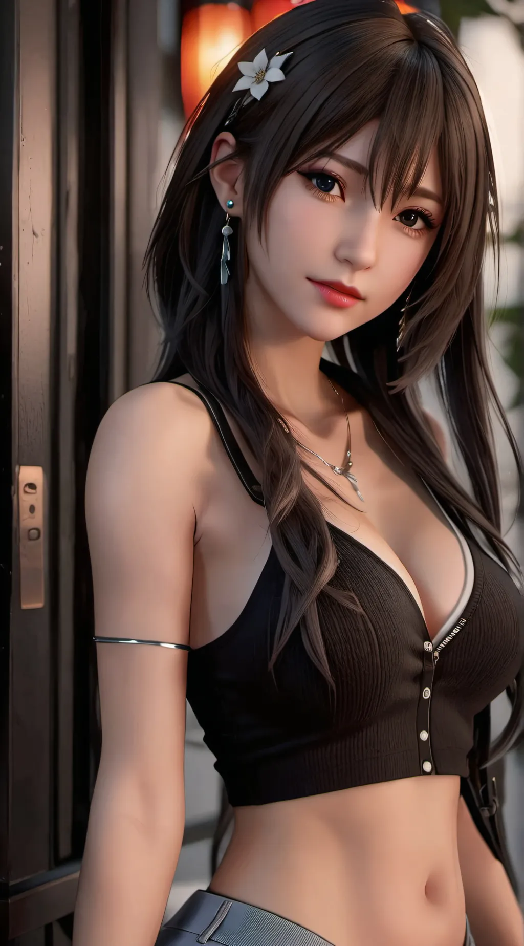 ai character: asian lady background