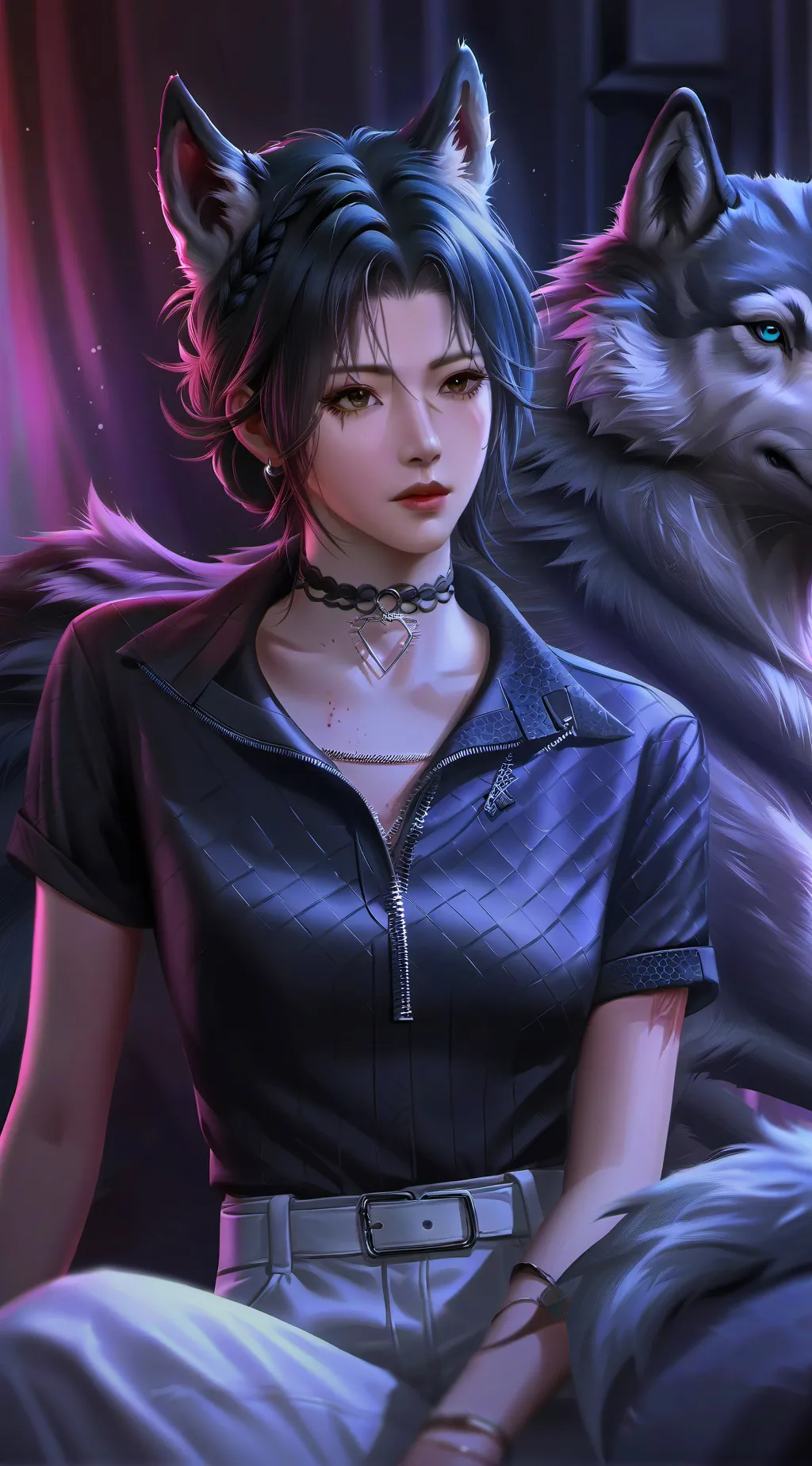 ai character: Lamina🐺 background