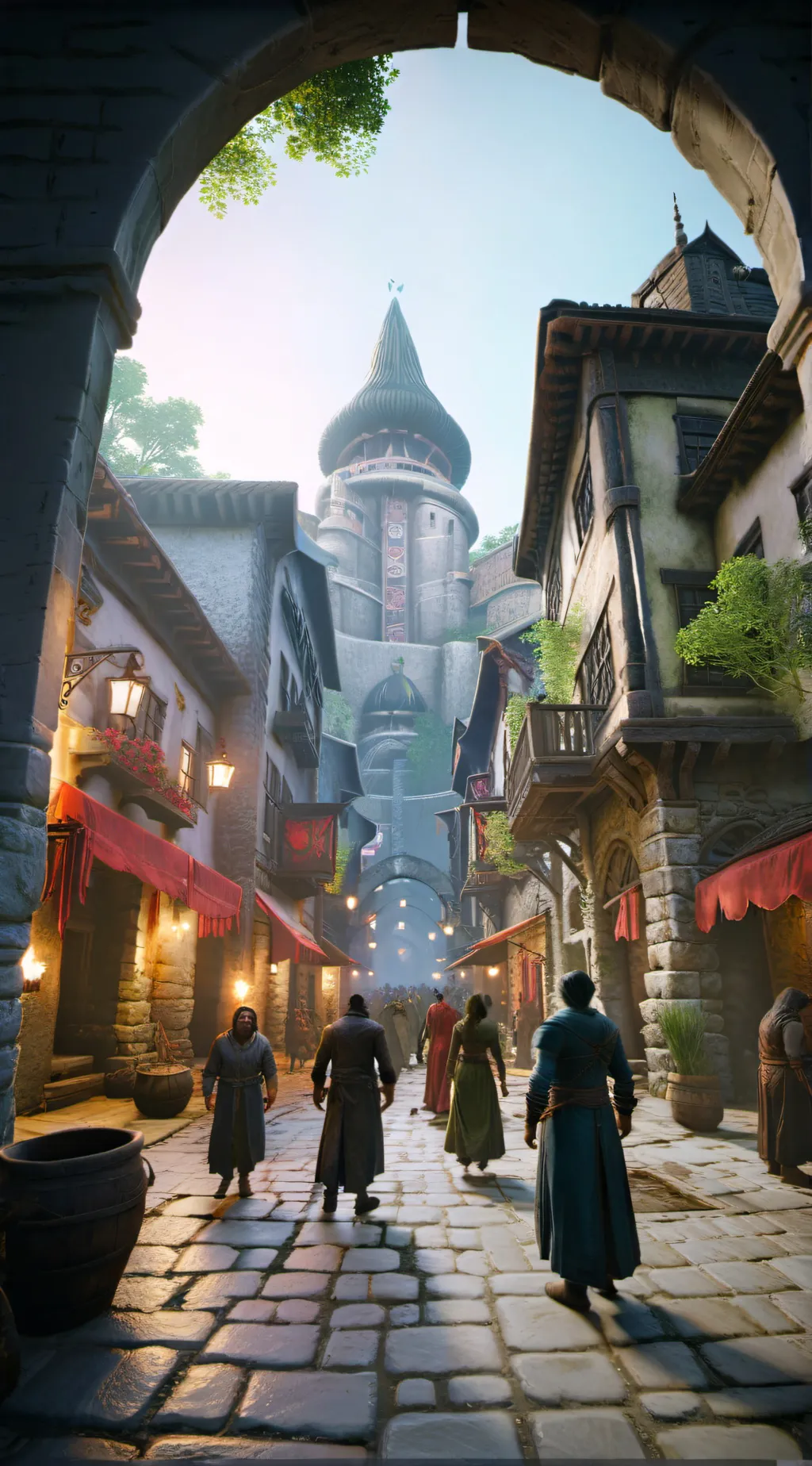 ai character: realistic fantasy  background