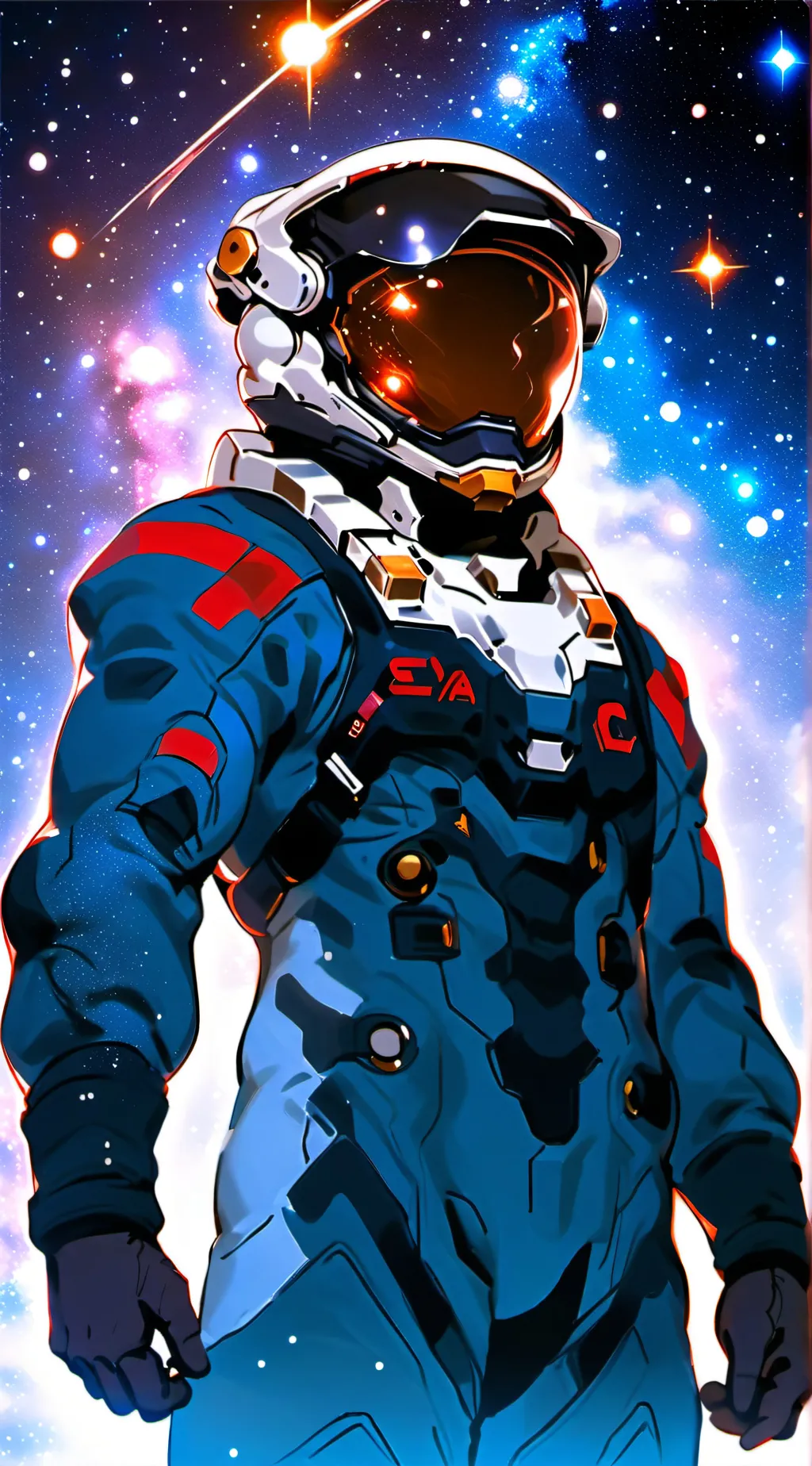 ai character: blue (among us)  background