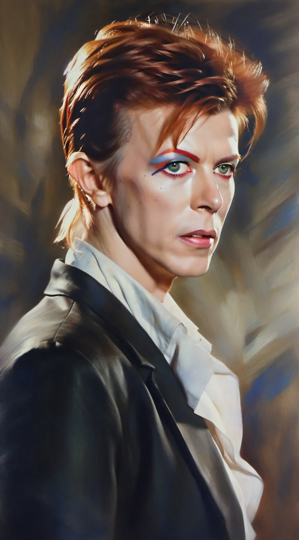 ai character: David Bowie  background