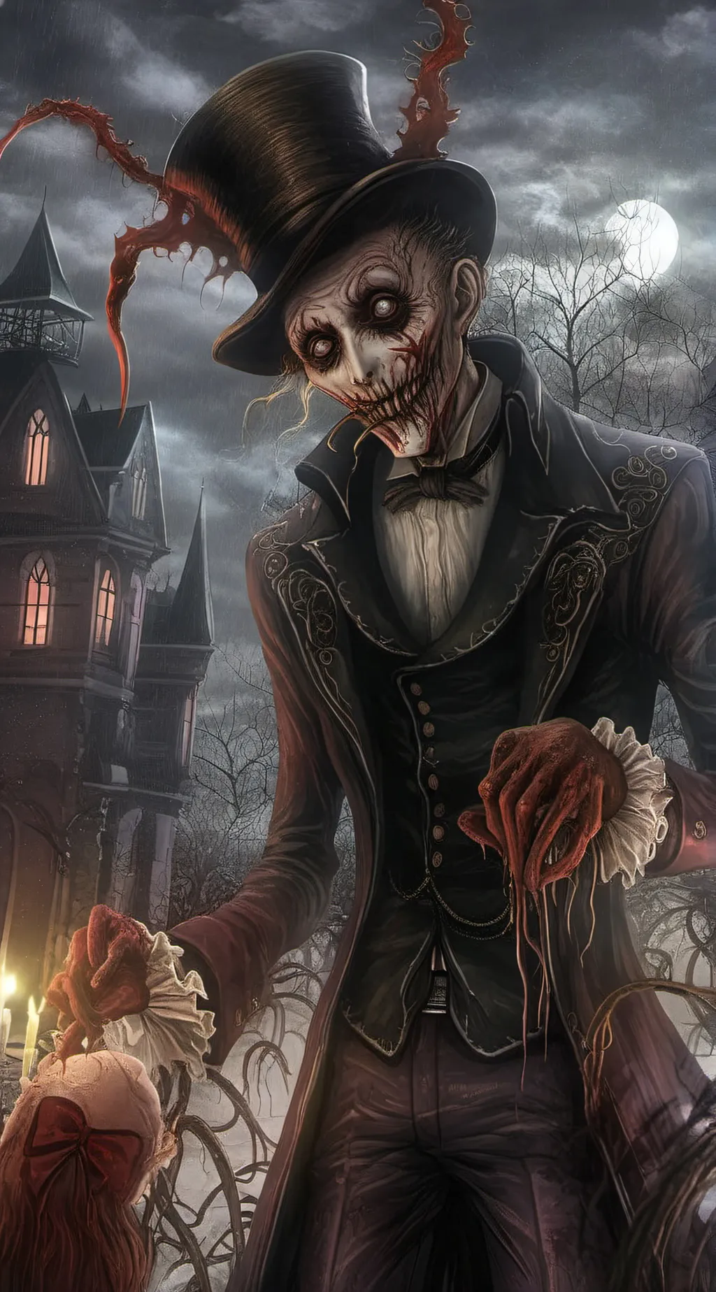 ai character: The crooked man  background