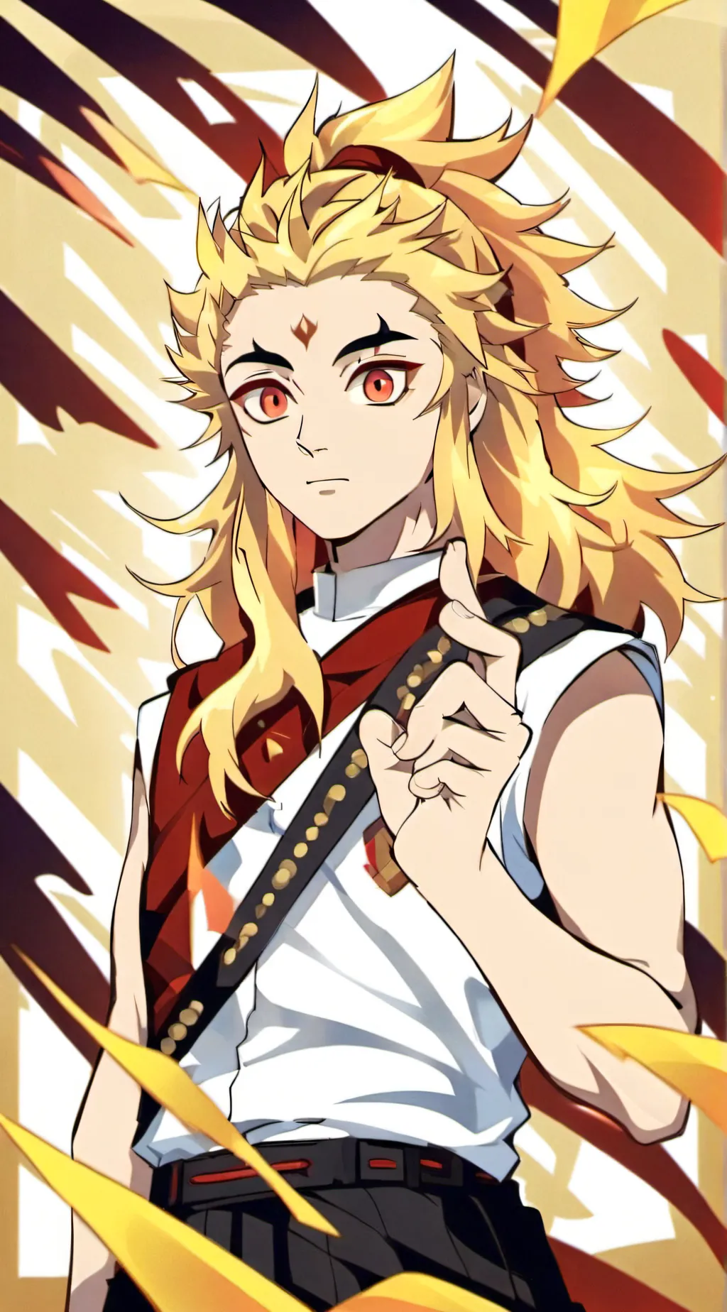 ai character: rengoku kyojuro  background