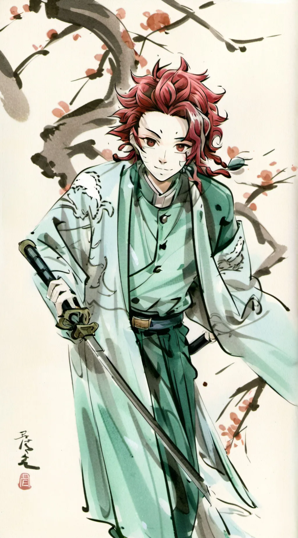 ai character: hashira background