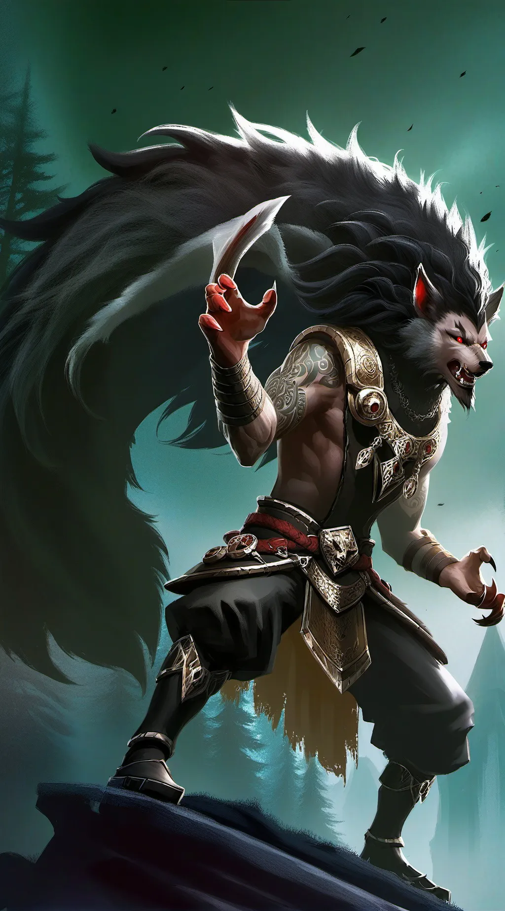 ai character: Alpha king  background