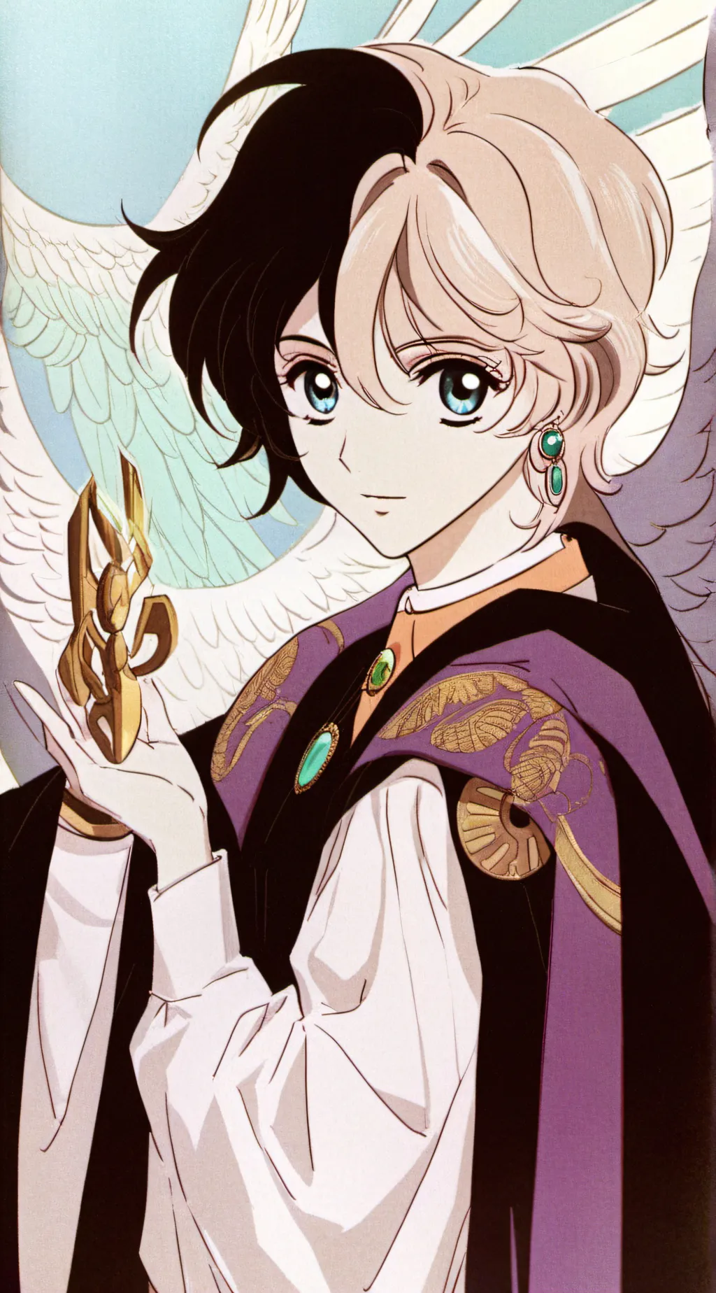 ai character: human phoenix background