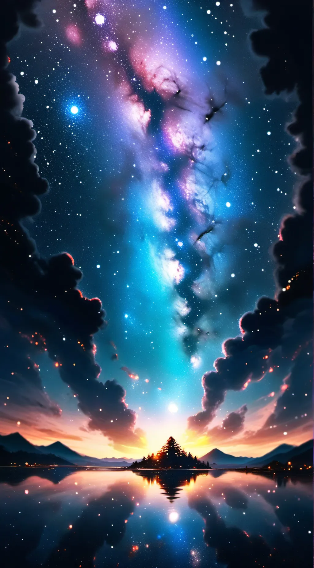 ai character: ultra galaxy  background