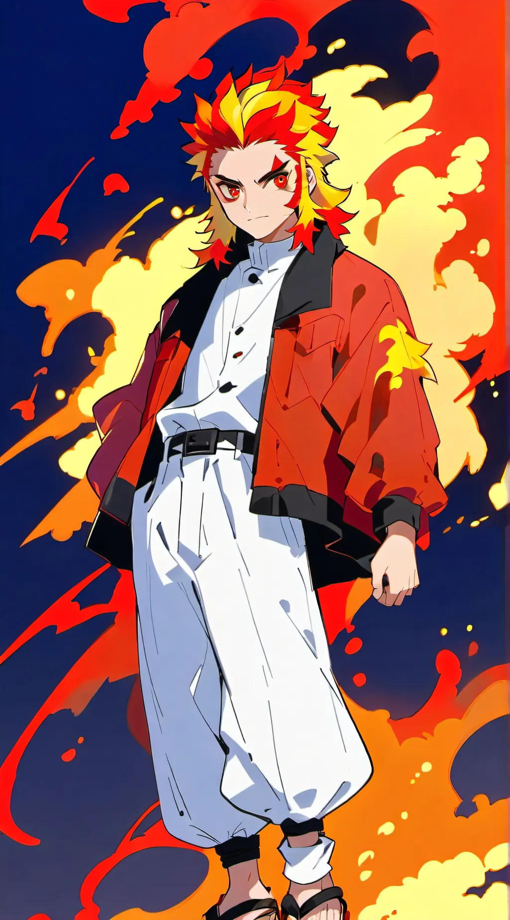 ai character: Rengoku in MHA background