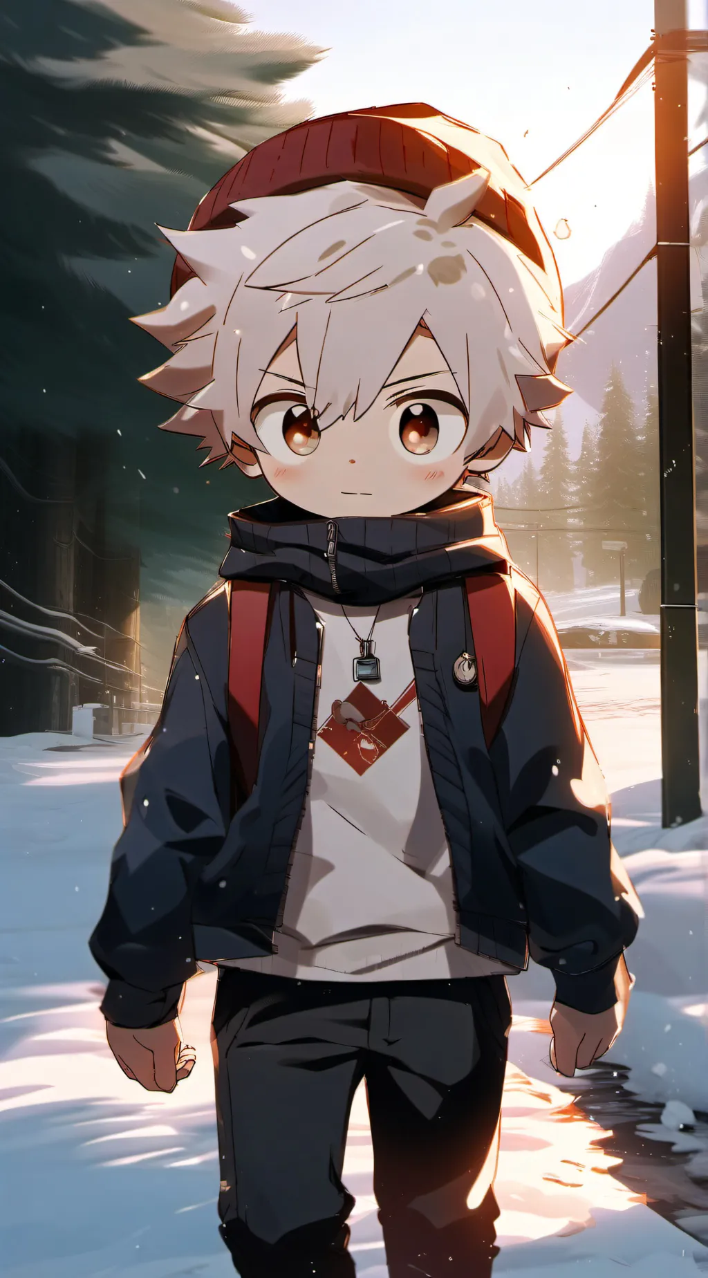 ai character: Cute boy background