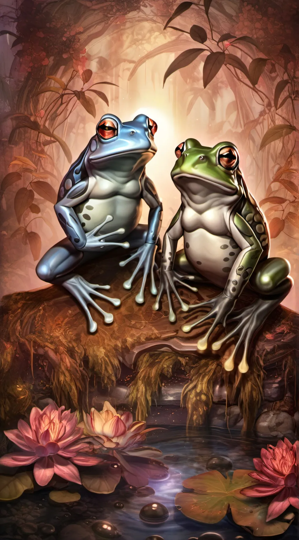 ai character: frogs background