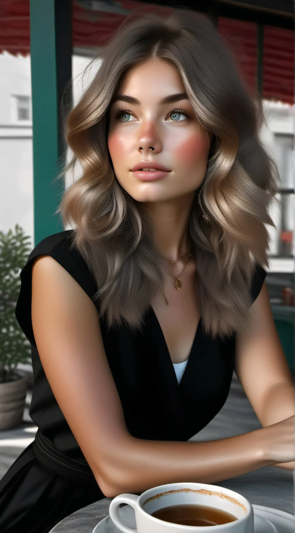 ai character: amber  background