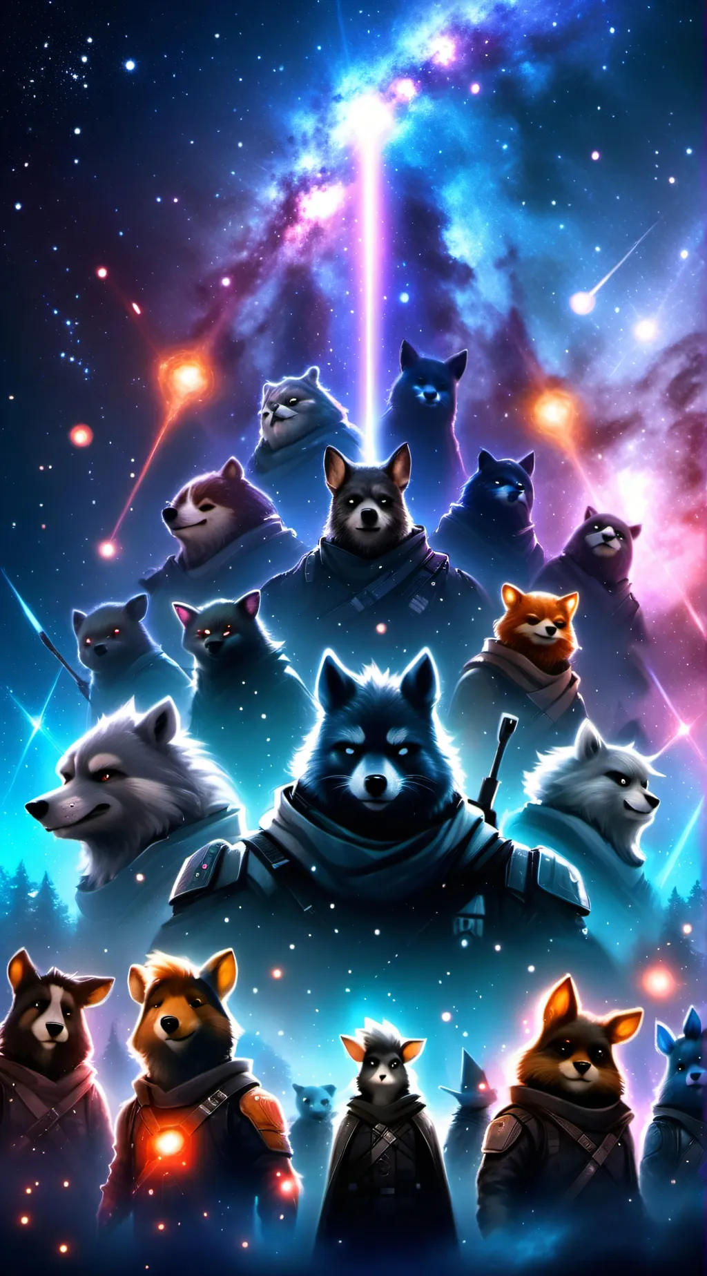 ai character: Furry war  background