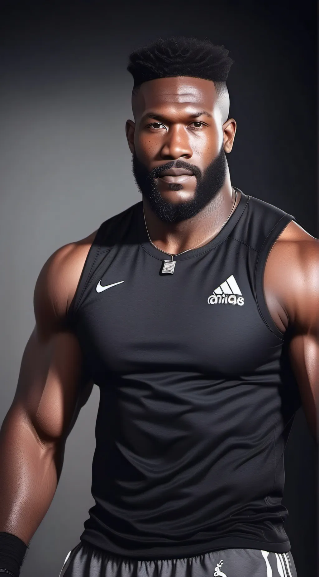 ai character: buff guy  background