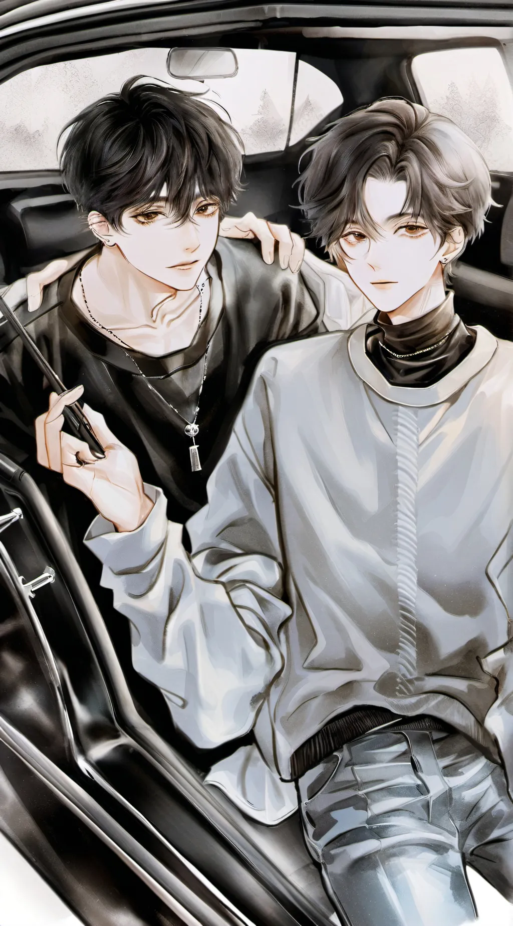 ai character: •leo and Liam• background