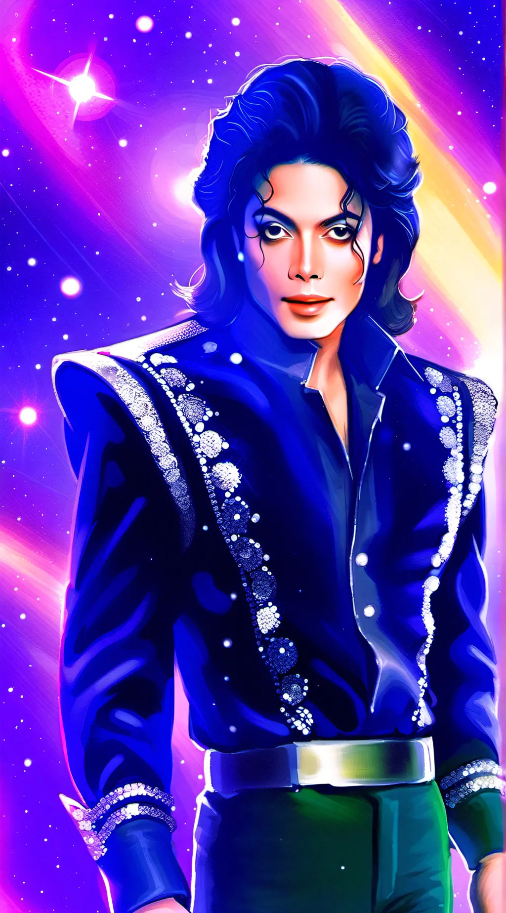 ai character: Michael Jackson  background