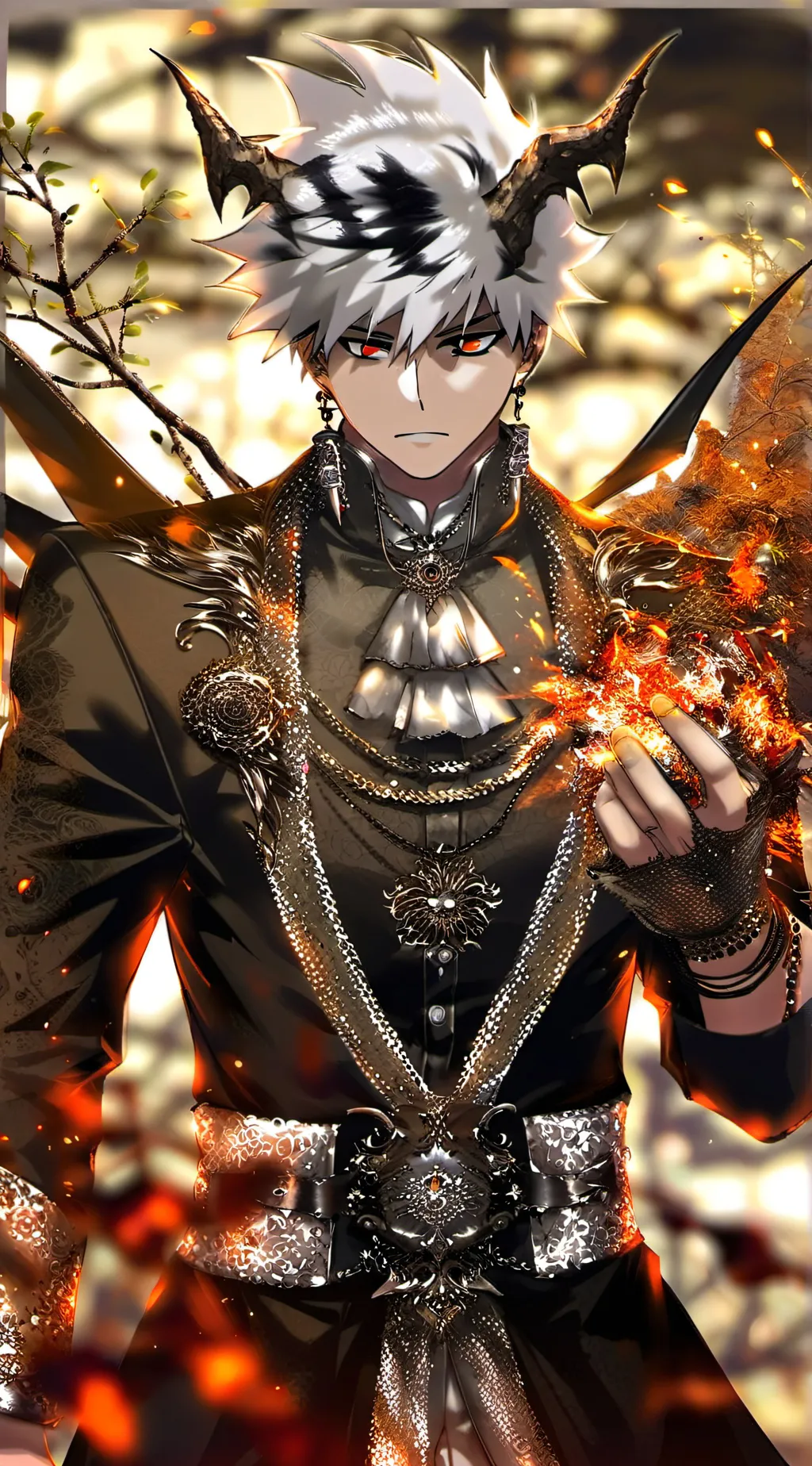 ai character: Katsuki Bakugou  background