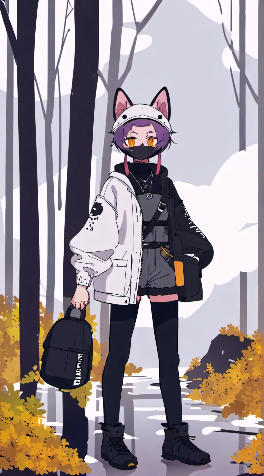 ai character: Catnap girl  background