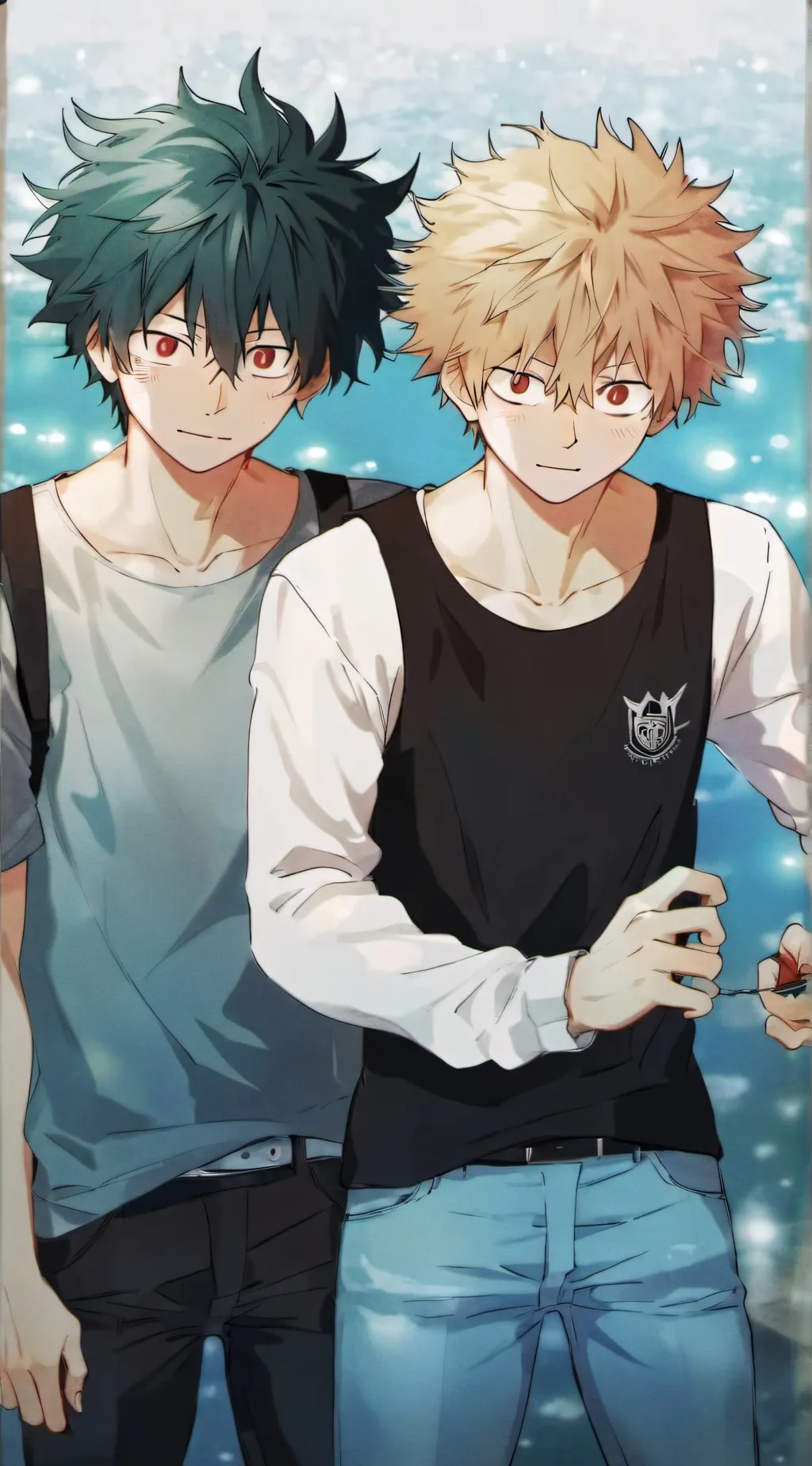 ai character: Deku an bakugo❤️ background