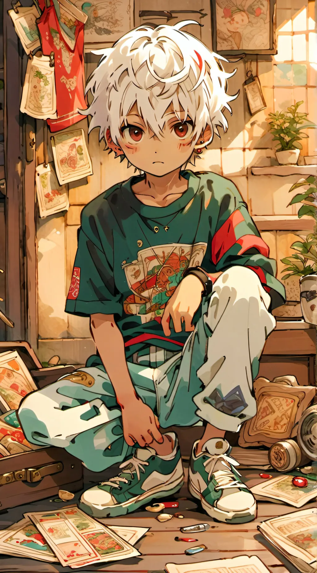 ai character: Ur little brother  background