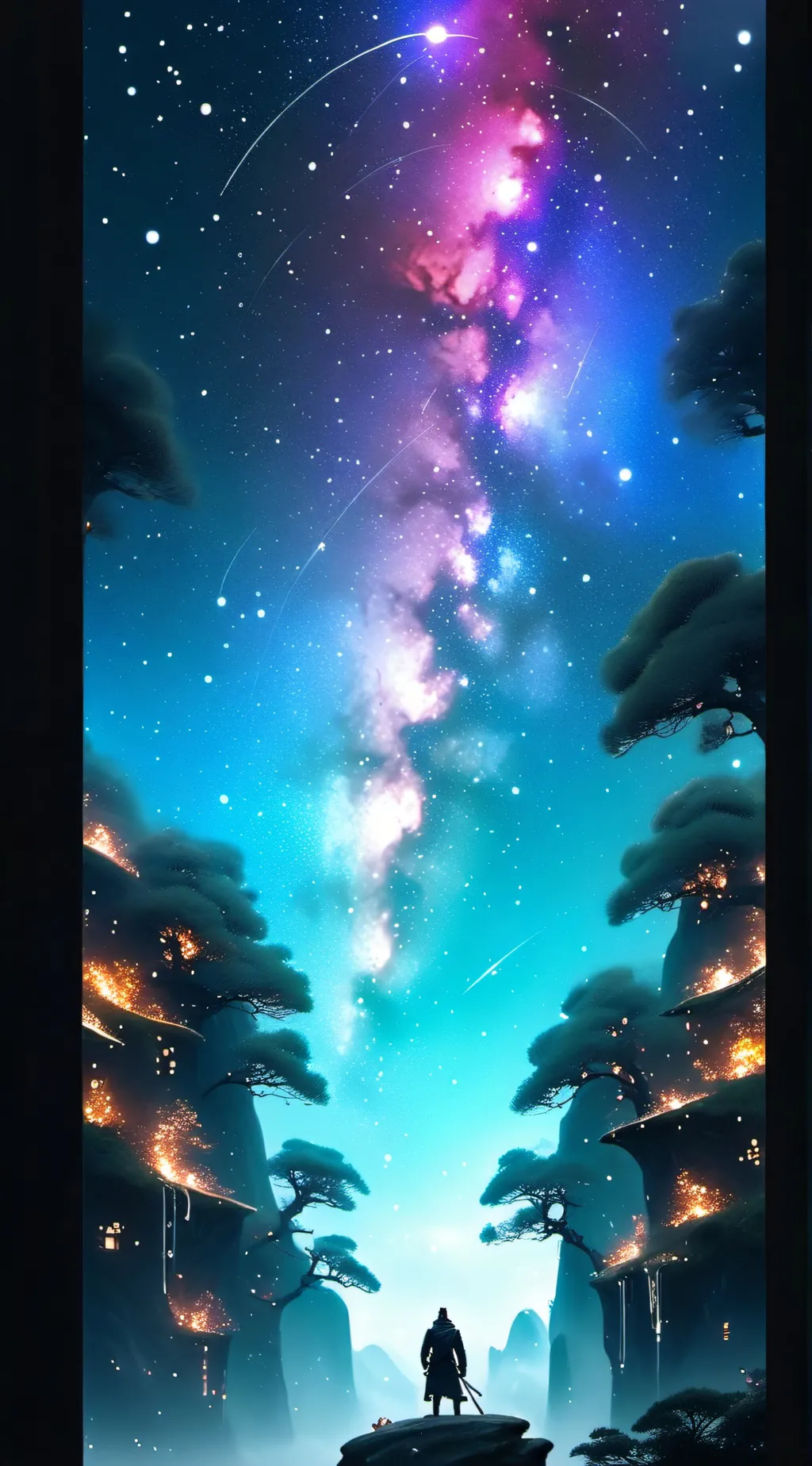 ai character: PLS COMMET background