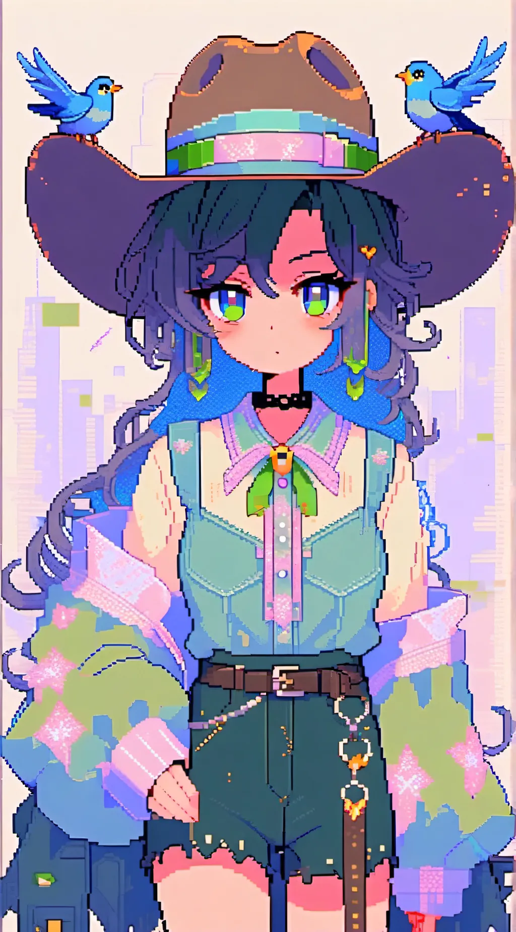 ai character: highwood bird  background